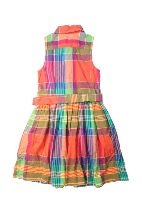 A Multicolour Sleeveless Dresses from Polo Ralph Lauren in size 7Y for girl. (Back View)