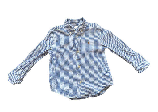 A Blue Long Sleeve Shirts from Polo Ralph Lauren in size 3T for boy. (Front View)