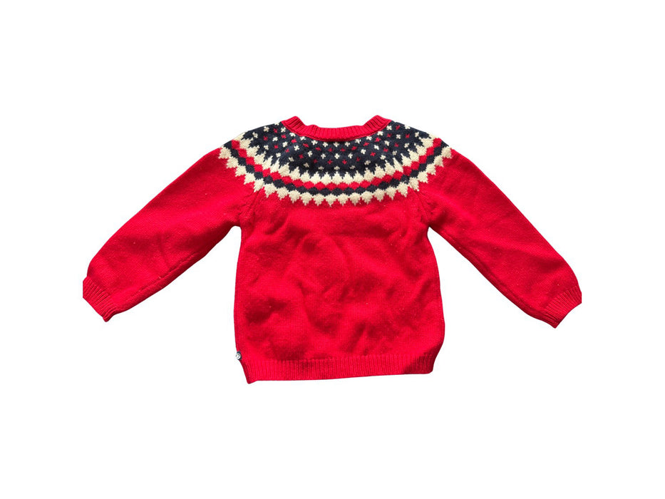 A Red Knit Sweaters from Petit Bateau in size 3T for neutral. (Back View)