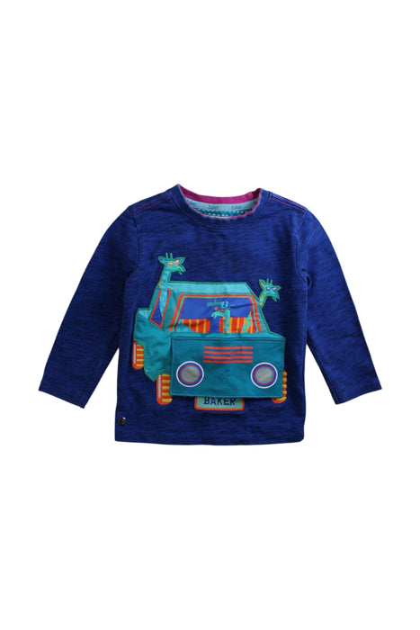 A Blue Long Sleeve T Shirts from Baker by Ted Baker in size 18-24M for boy. (Front View)