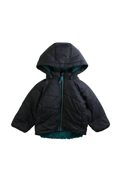 A Black Puffer/Quilted Coats & Outerwear from Polarn O. Pyret in size 6-12M for neutral. (Front View)