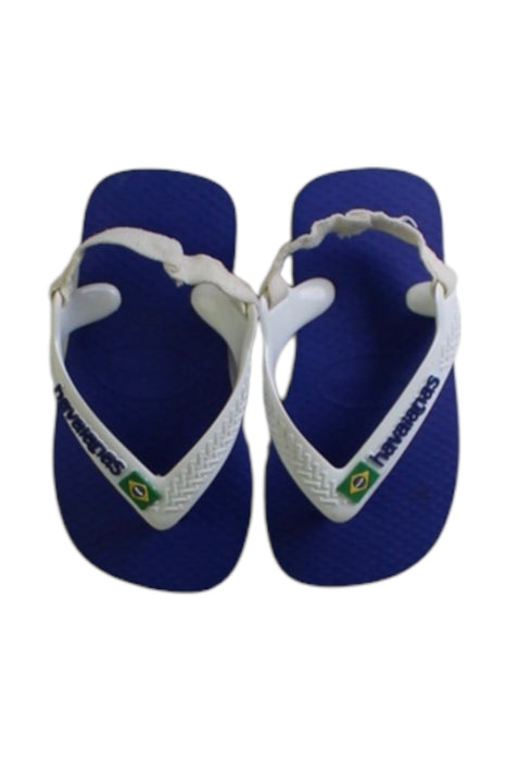 A Blue Flip Flops from Havaianas in size 12-18M for boy. (Back View)