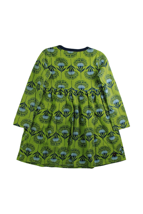 A Green Long Sleeve Dresses from Tea in size 4T for girl. (Back View)