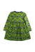 A Green Long Sleeve Dresses from Tea in size 4T for girl. (Back View)