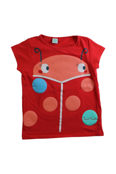 A Multicolour Short Sleeve T Shirts from tuc tuc in size 4T for girl. (Front View)