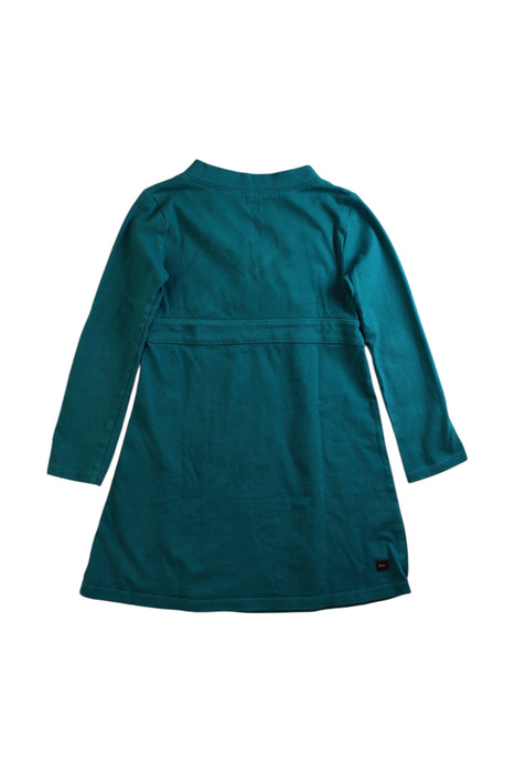 A Teal Long Sleeve Dresses from Tea in size 4T for girl. (Back View)
