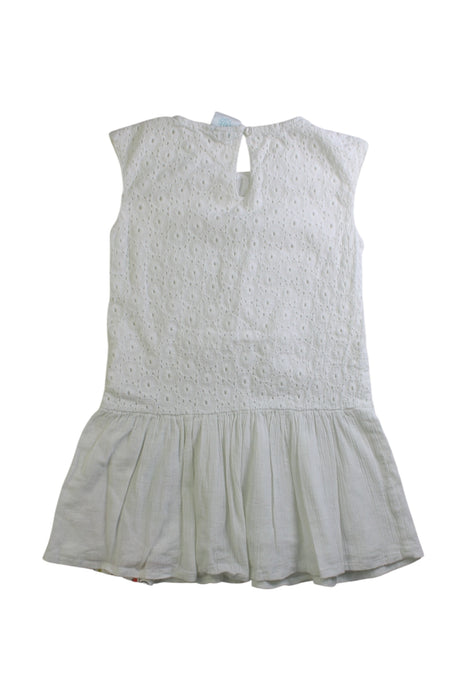 A White Sleeveless Dresses from tuc tuc in size 4T for girl. (Back View)