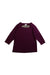 A Burgundy Long Sleeve Tops from Crewcuts in size 4T for girl. (Front View)