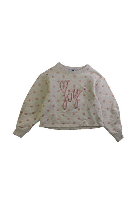 A Beige Crewneck Sweatshirts from Mayoral in size 5T for girl. (Front View)