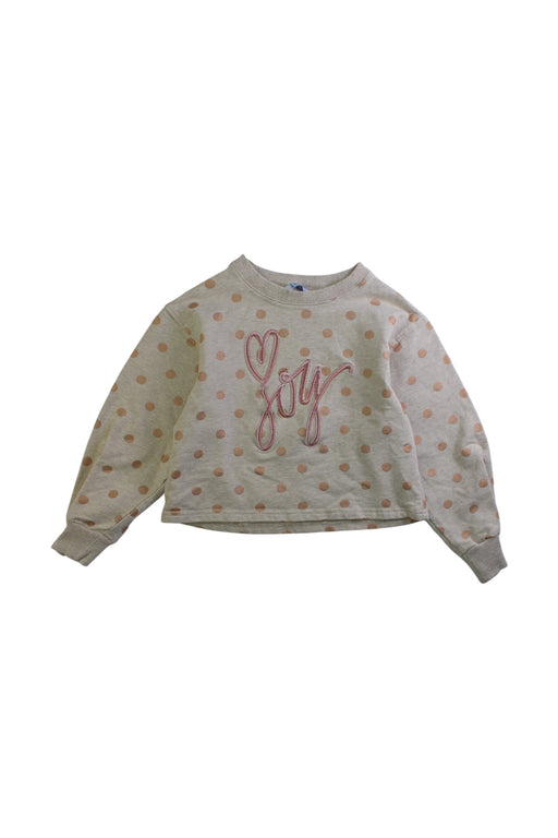 A Beige Crewneck Sweatshirts from Mayoral in size 5T for girl. (Front View)