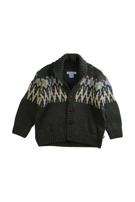 A Green Cardigans from Hartstrings in size 2T for boy. (Front View)