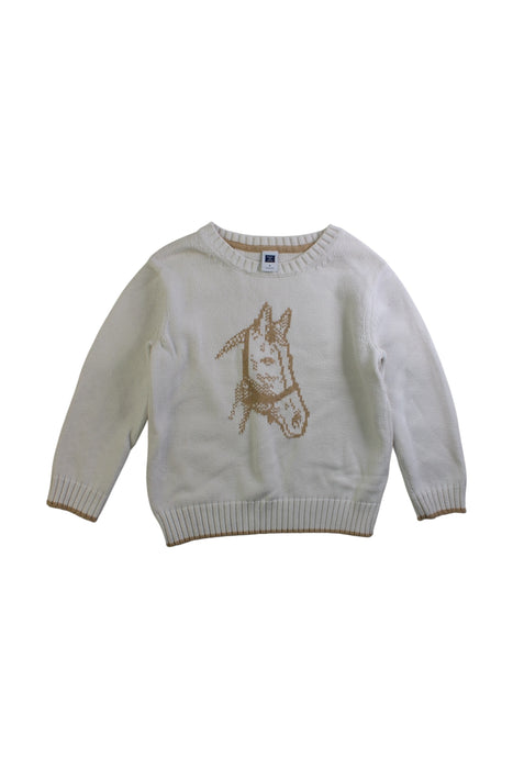 A White Knit Sweaters from Janie & Jack in size 3T for boy. (Front View)
