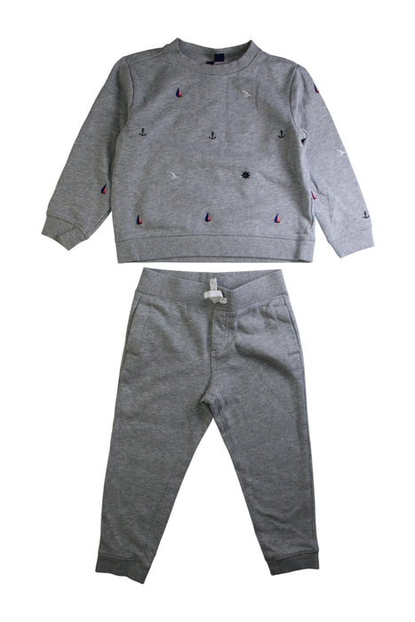A Grey Pants Sets from Janie & Jack in size 4T for boy. (Front View)