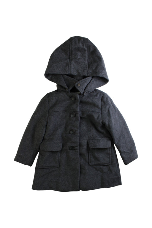A Navy Coats from Jacadi in size 2T for girl. (Front View)