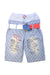 A Blue Shorts from As Know As Ponpoko in size 7Y for girl. (Front View)