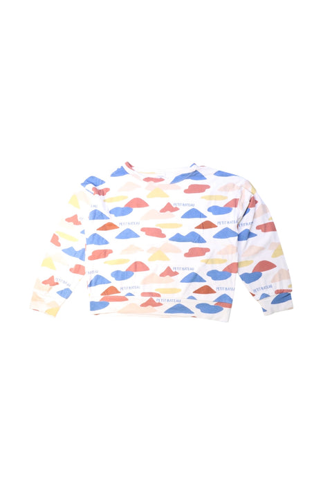 A  Sweatshirts from Petit Bateau in size 10Y for girl. (Front View)