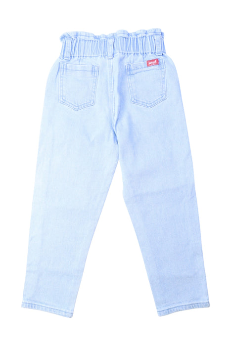A Blue Jeans from Seed in size 5T for girl. (Back View)
