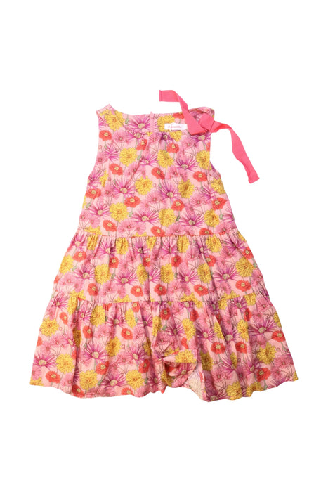 A Multicolour Sleeveless Dresses from Momonittu in size 6T for girl. (Front View)