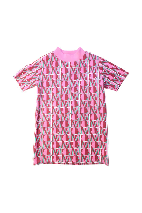 A Pink Short Sleeve Tops from Moncler in size 6T for girl. (Front View)