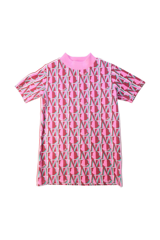 A Pink Short Sleeve Tops from Moncler in size 6T for girl. (Front View)
