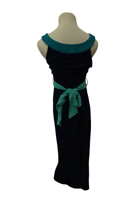 A Black Sleeveless Dresses from Seraphine in size M for maternity. (Back View)