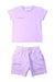 A Purple Shorts Sets from Pangaia in size 5T for girl. (Front View)