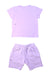 A Purple Shorts Sets from Pangaia in size 5T for girl. (Back View)
