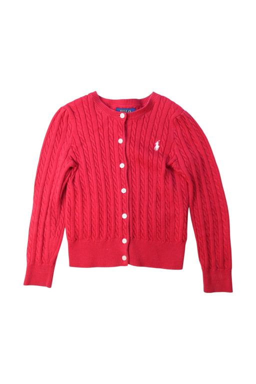 A Red Cardigans from Polo Ralph Lauren in size 5T for girl. (Front View)