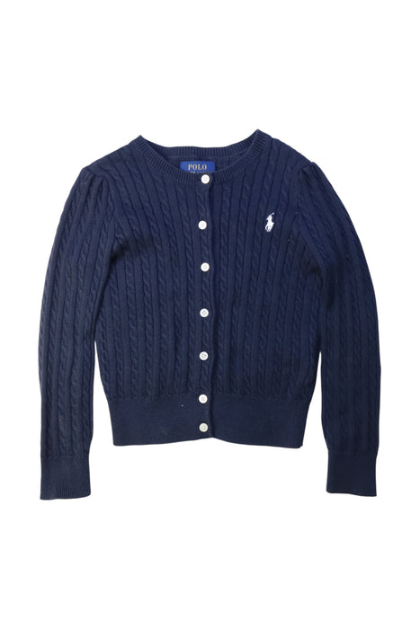 A Navy Cardigans from Polo Ralph Lauren in size 5T for girl. (Front View)