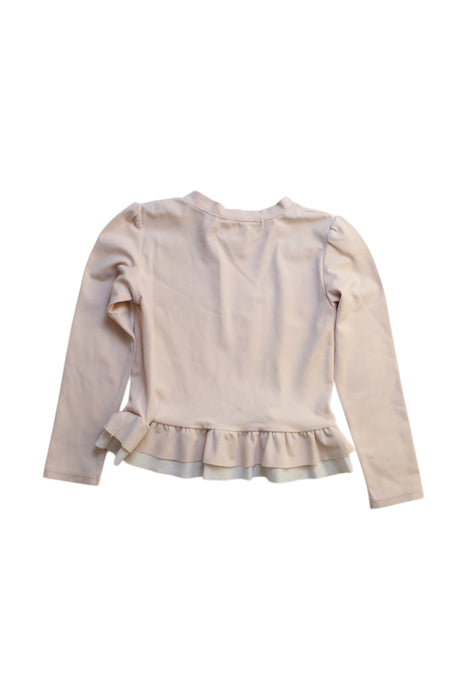 A Beige Rash Guards from Folpetto in size 2T for girl. (Back View)