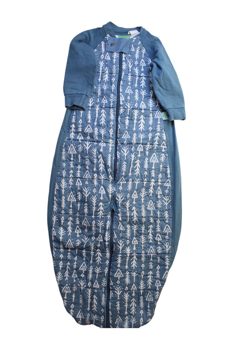 A Blue Sleepsacs from ErgoPouch in size 4T for boy. (Front View)