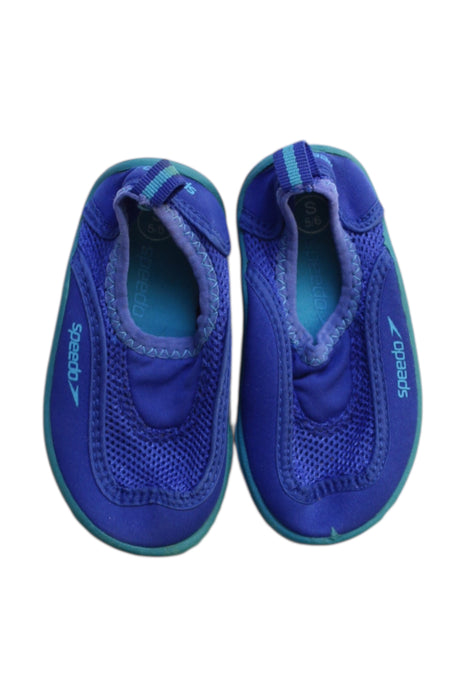 A Blue Aqua Shoes from Speedo in size 18-24M for boy. (Back View)