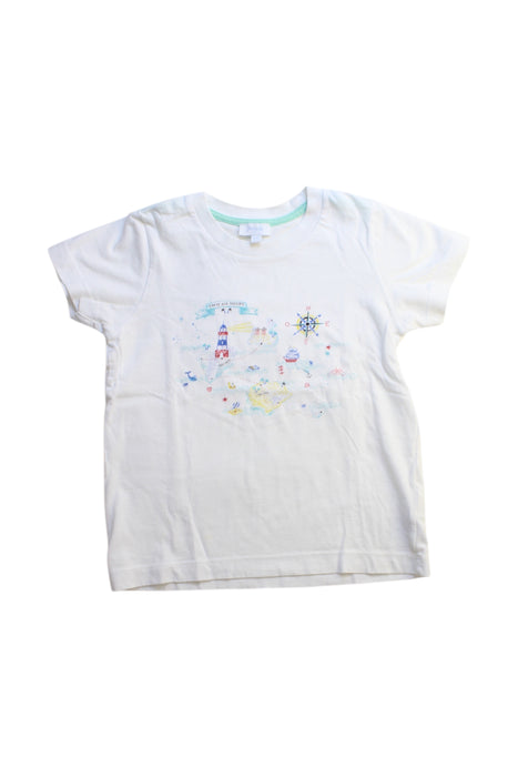 A White Short Sleeve T Shirts from Jacadi in size 6T for boy. (Front View)
