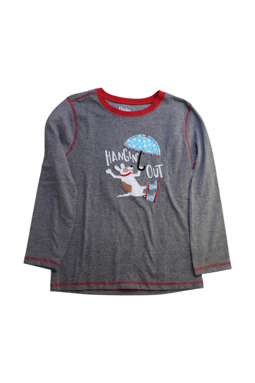 A Grey Long Sleeve T Shirts from Hatley in size 7Y for boy. (Front View)