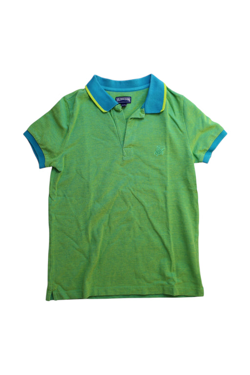 A Green Short Sleeve Polos from Vilebrequin in size 12Y for boy. (Front View)