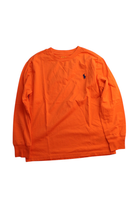 A Orange Long Sleeve T Shirts from Polo Ralph Lauren in size 8Y for boy. (Front View)