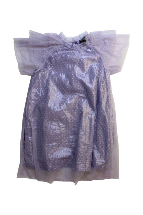 A Purple Short Sleeve Dresses from Velveteen in size 5T for girl. (Front View)