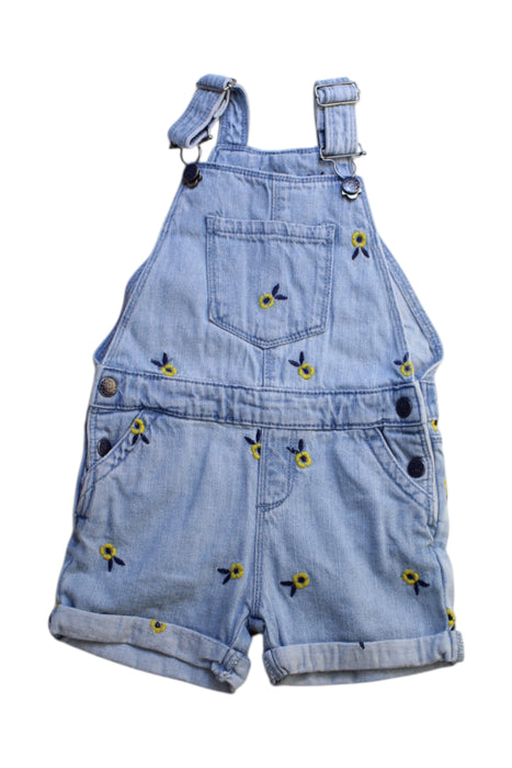 A Blue Overall Shorts from DPAM in size 3T for girl. (Front View)