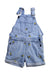 A Blue Overall Shorts from DPAM in size 3T for girl. (Front View)