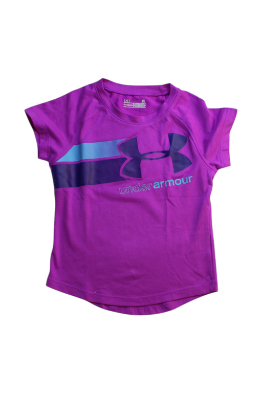 A Purple Short Sleeve T Shirts from Under Armour in size 3T for girl. (Front View)