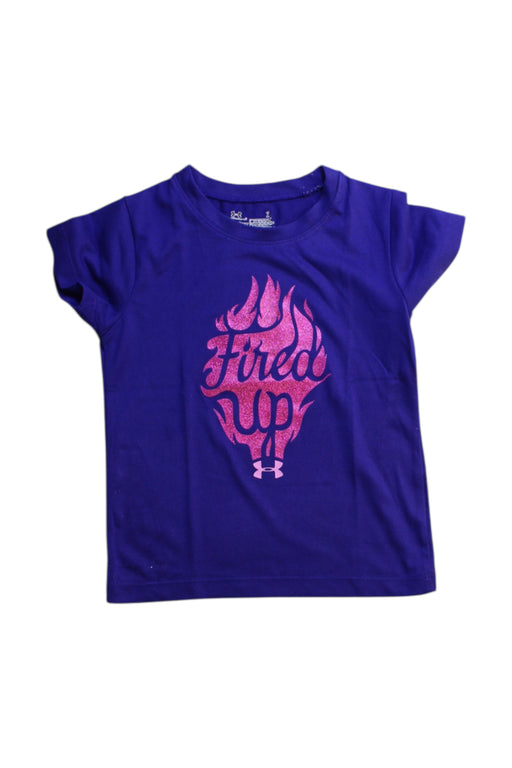 A Purple Short Sleeve T Shirts from Under Armour in size 2T for girl. (Front View)