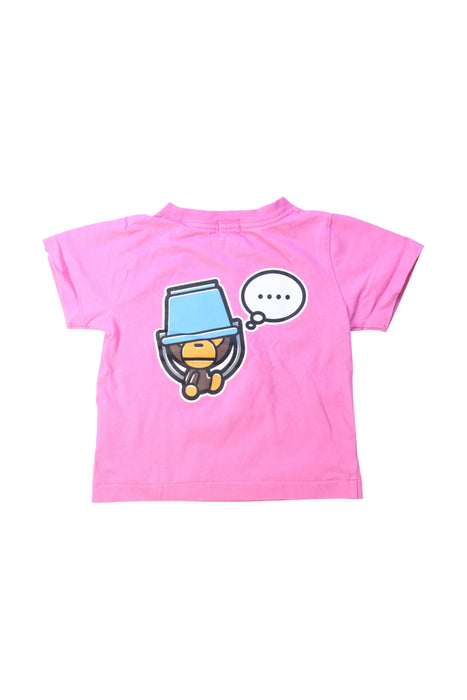 A Pink Short Sleeve T Shirts from BAPE KIDS in size 2T for girl. (Back View)