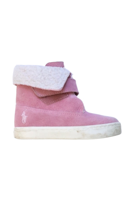A Pink Booties from Polo Ralph Lauren in size 3T for girl. (Front View)