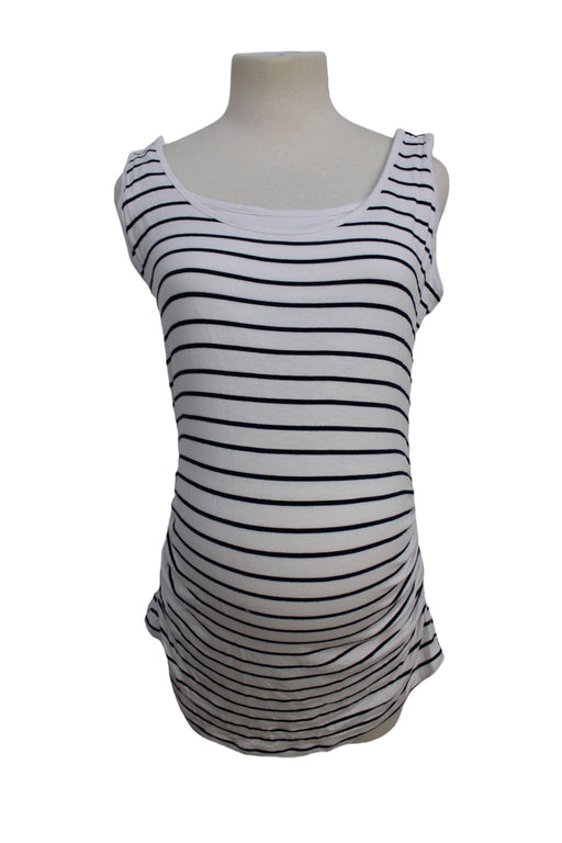 A White Sleeveless Tops from Seraphine in size Maternity-L for maternity. (Front View)