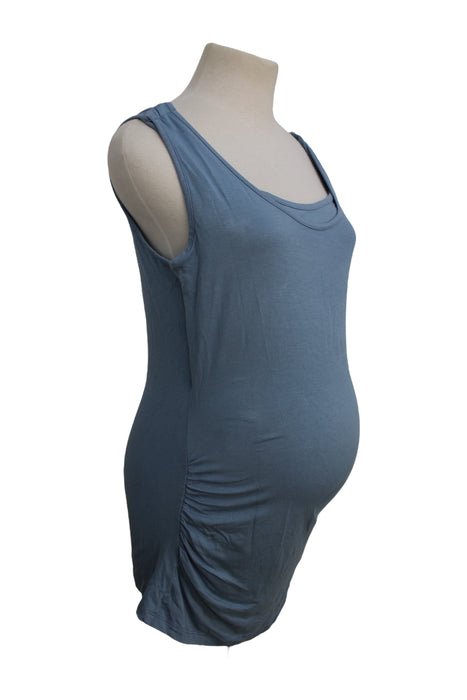 A Blue Sleeveless Dresses from Seraphine in size Maternity-L for maternity. (Back View)