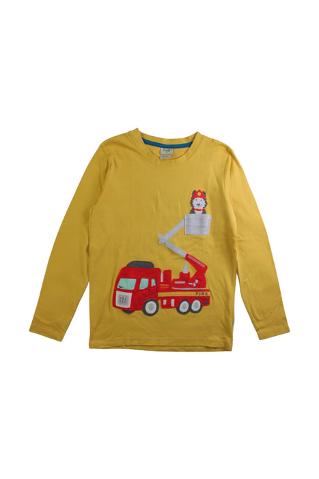 A Yellow Long Sleeve T Shirts from Frugi in size 9Y for boy. (Front View)