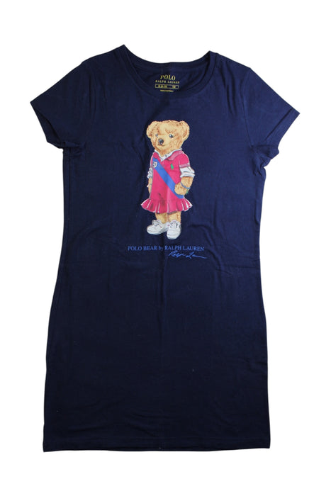 A Navy Short Sleeve Dresses from Polo Ralph Lauren in size 8Y for girl. (Front View)