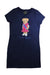 A Navy Short Sleeve Dresses from Polo Ralph Lauren in size 8Y for girl. (Front View)
