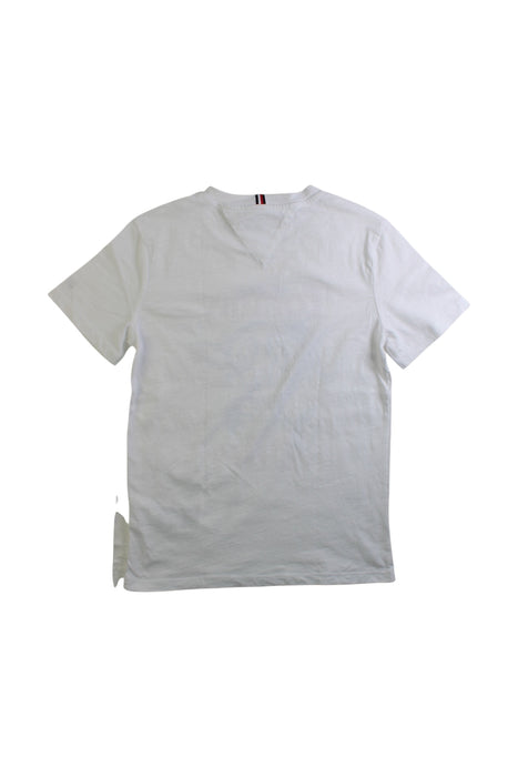 A White Short Sleeve T Shirts from Tommy Hilfiger in size 10Y for girl. (Back View)