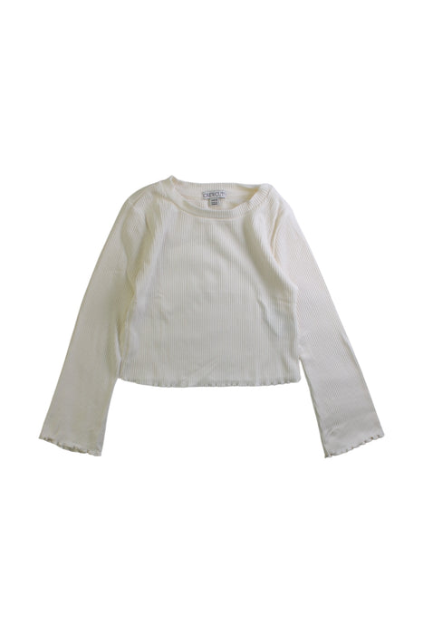 A White Long Sleeve Tops from Crewcuts in size 4T for girl. (Front View)